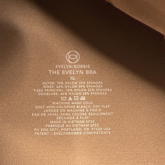 Evelyn Bobbie The Evelyn Bra XL  Stretch Comfort Scallop Edge #3 Brown - Picture 2 of 5